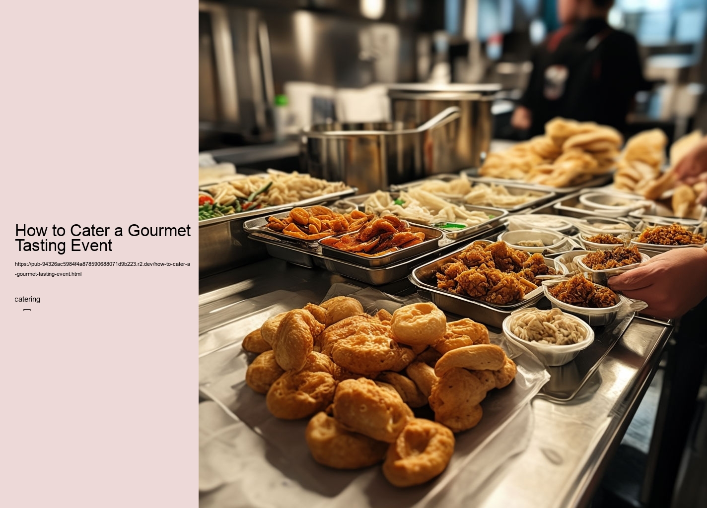 How to Cater a Gourmet Tasting Event